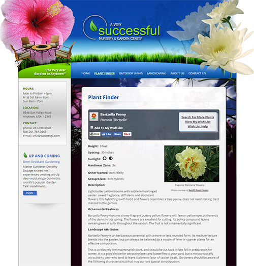 NetPS Plant Finder Plant Information Page